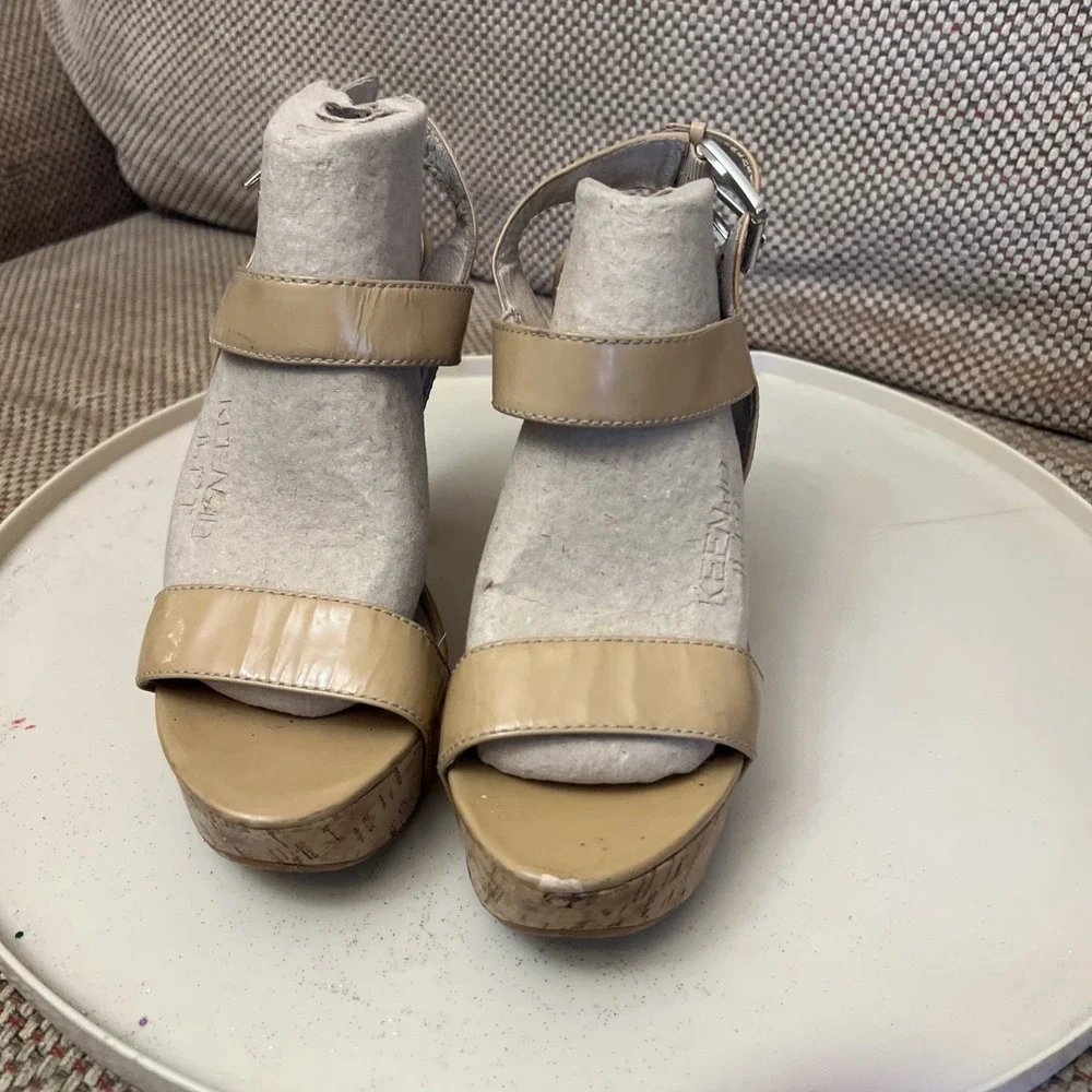 Michael Kors Ivana Platform Sandals Heels Women Size 9.5 M Nude